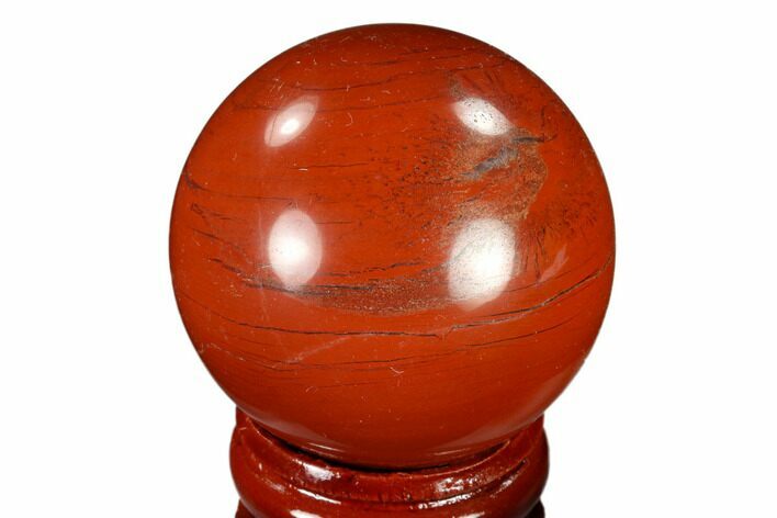 Polished Red Jasper Sphere - Brazil #116023